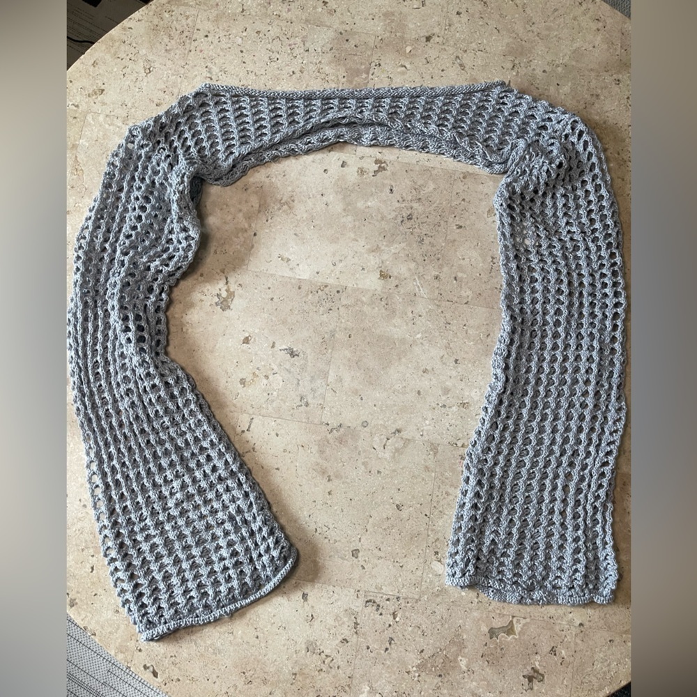 Gray crochet sleeves